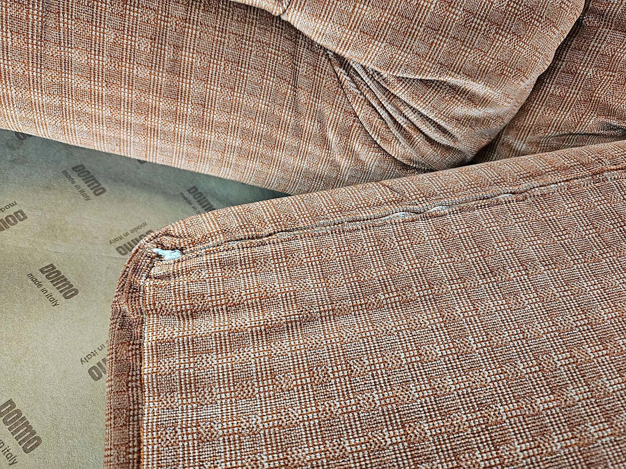 Two-seater brown fabric sofa by Doimo, 1970s 27
