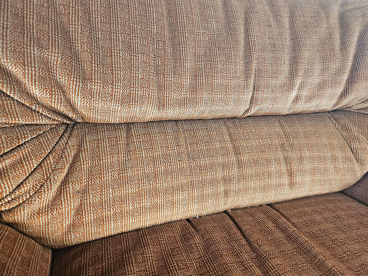 Brown fabric armchair by Doimo, 1970s 7