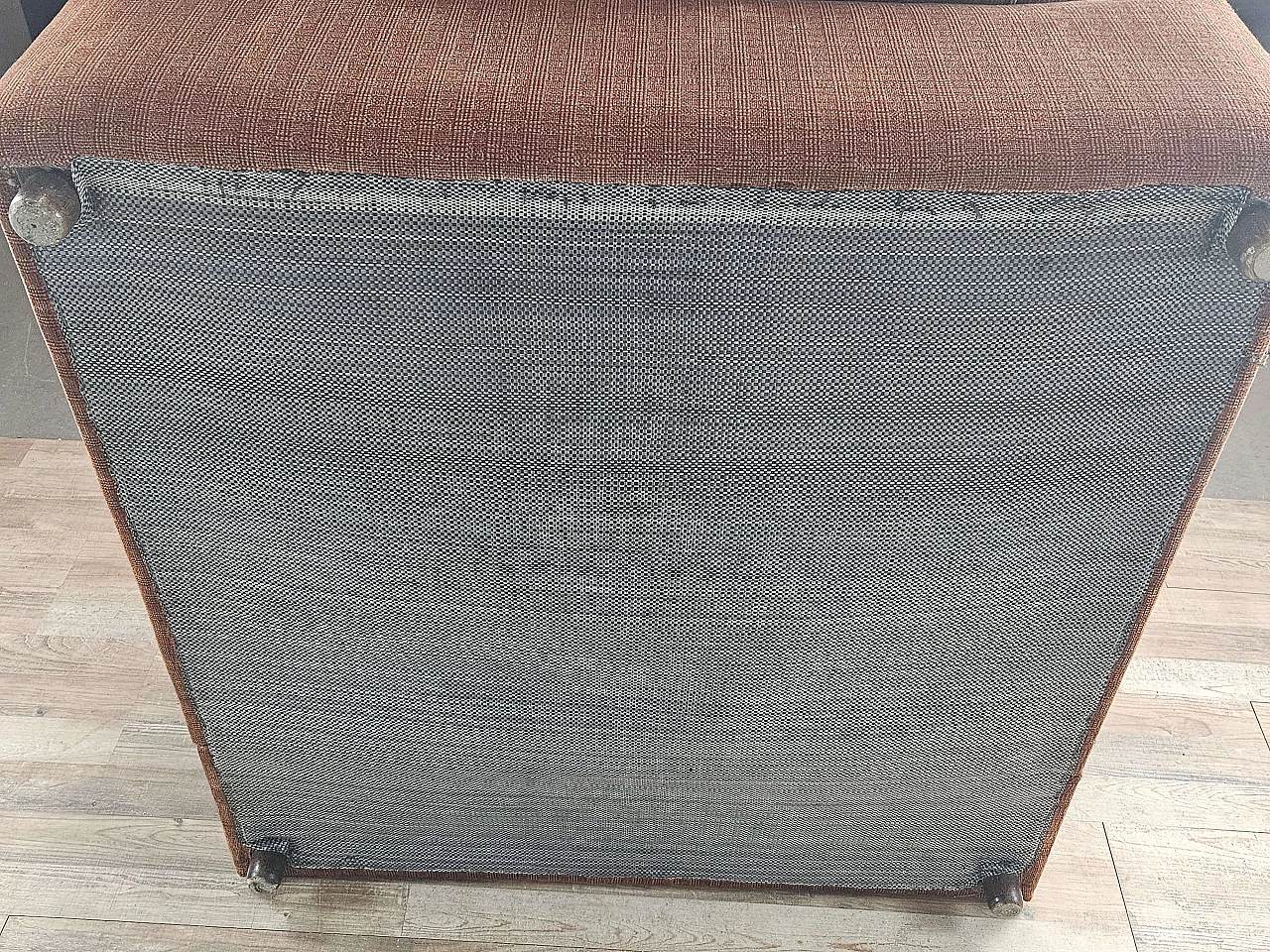 Brown fabric armchair by Doimo, 1970s 22