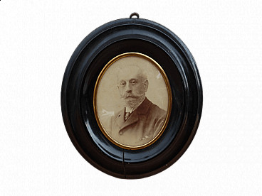 Photograph of Count Buttafava in black oval frame