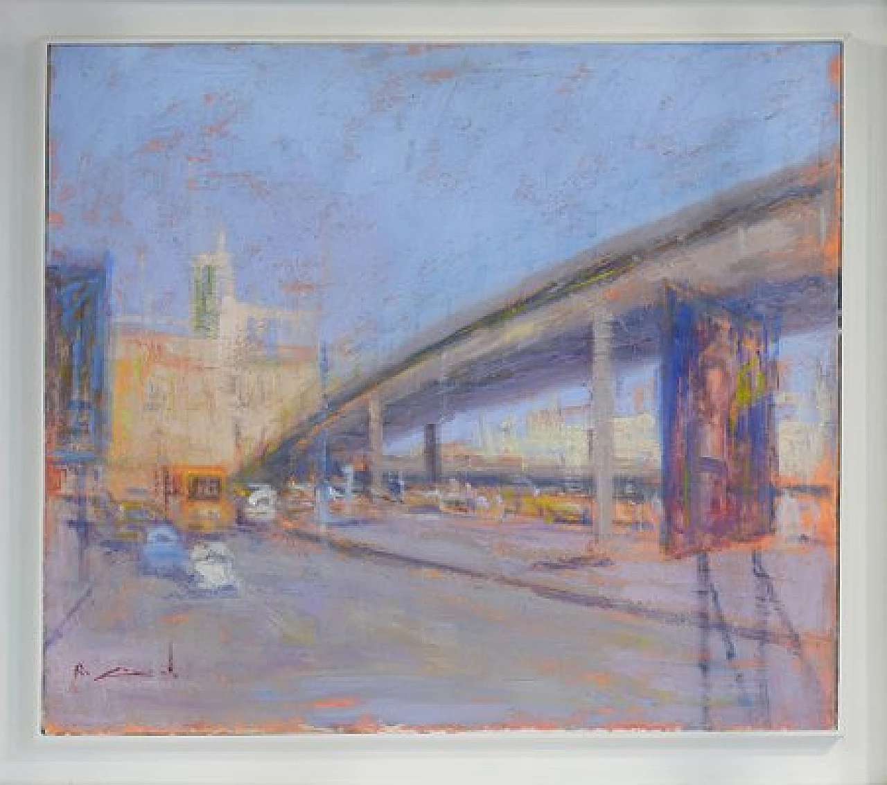 Renato Criscuolo, Paesaggio urbano, olio su tela, anni 2000 1