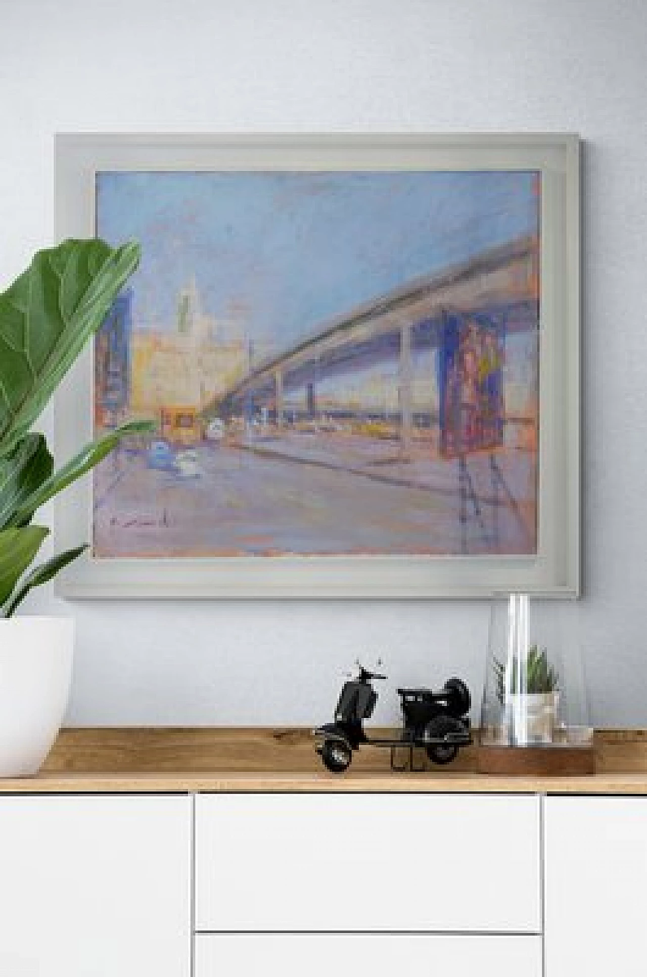 Renato Criscuolo, Urban Landscape, oil on canvas, 2000s 2