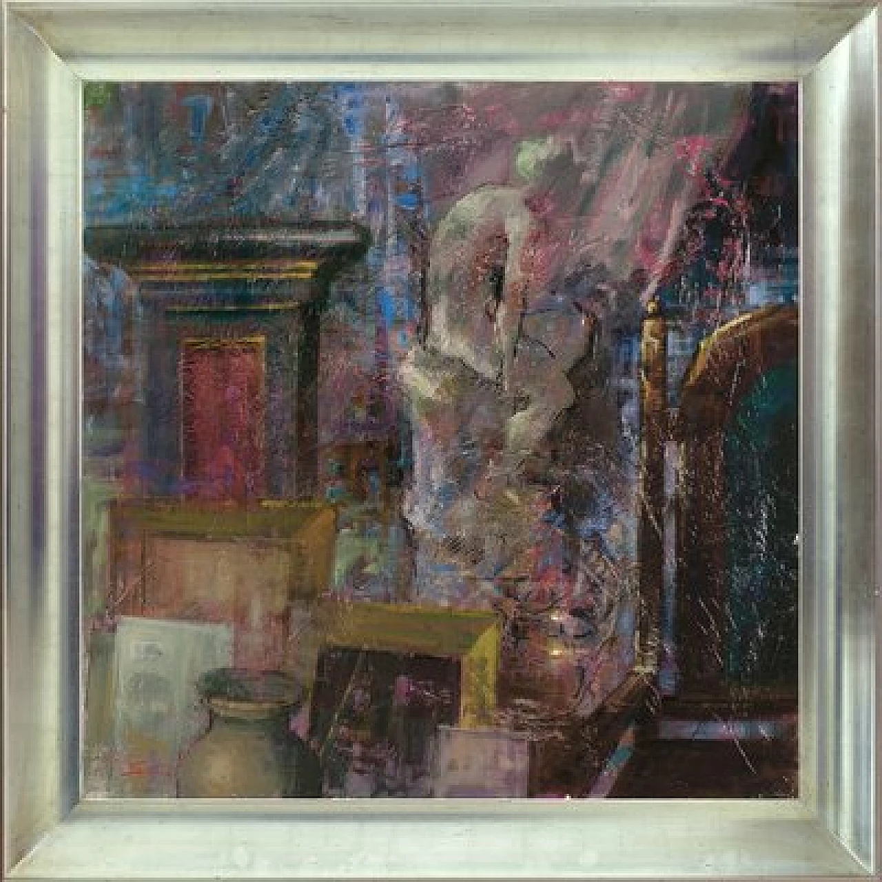 Renato Criscuolo, Nello studio, dipinto su tela, anni 2000 1