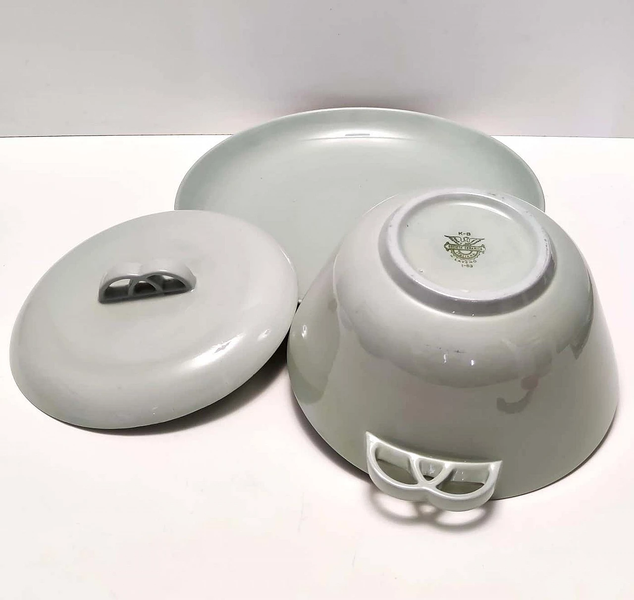 Vittuone centerpiece bowl with plate by Guido Andlovitz for Laveno, 1936 4