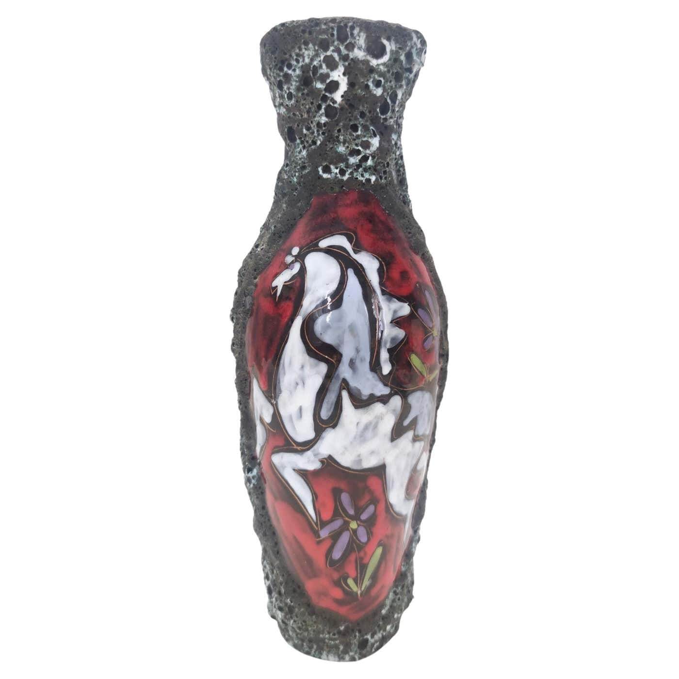 Lava terracotta vase by Giulianelli for Ceramiche San Marino