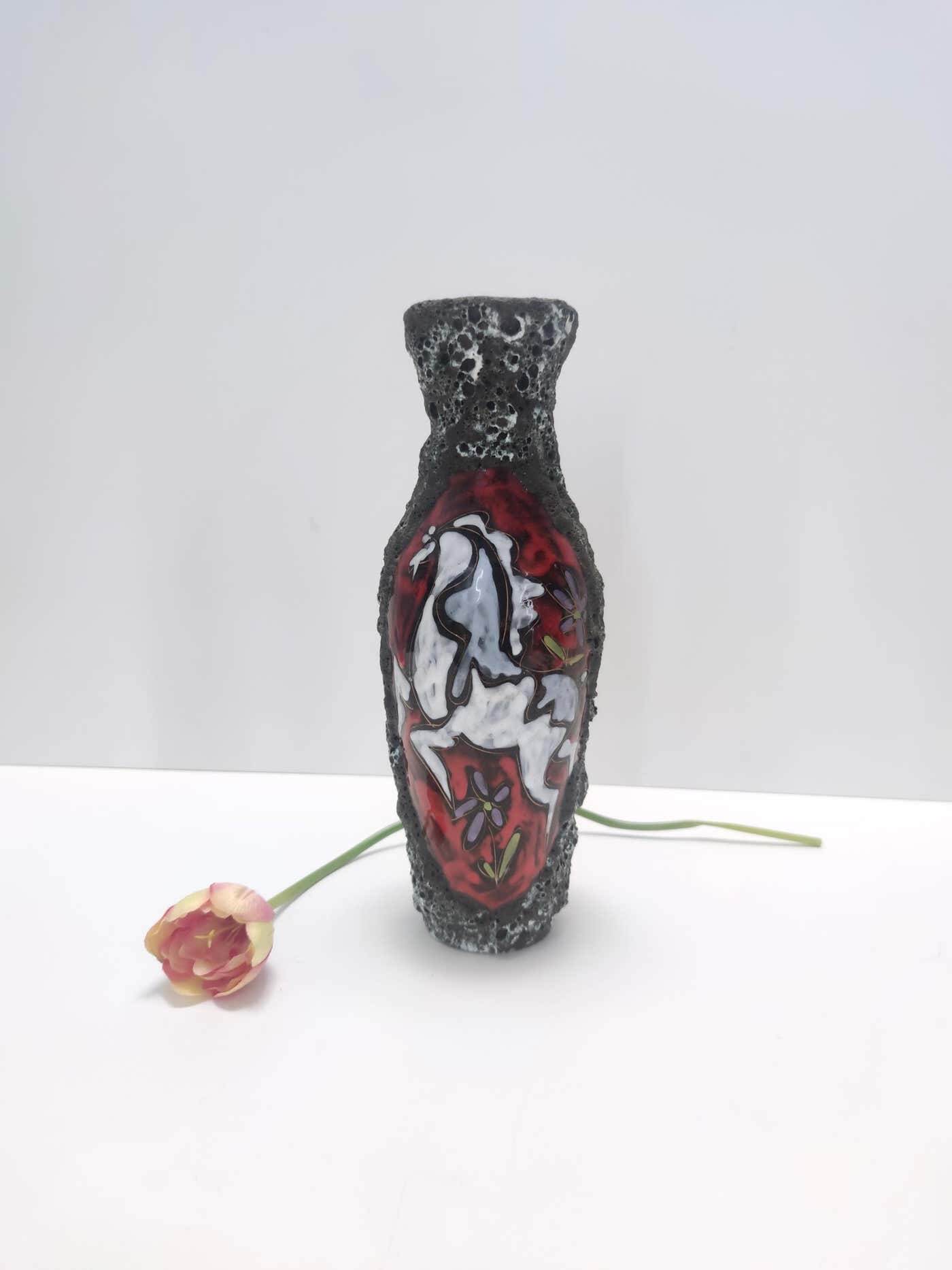 Lava terracotta vase by Giulianelli for Ceramiche San Marino