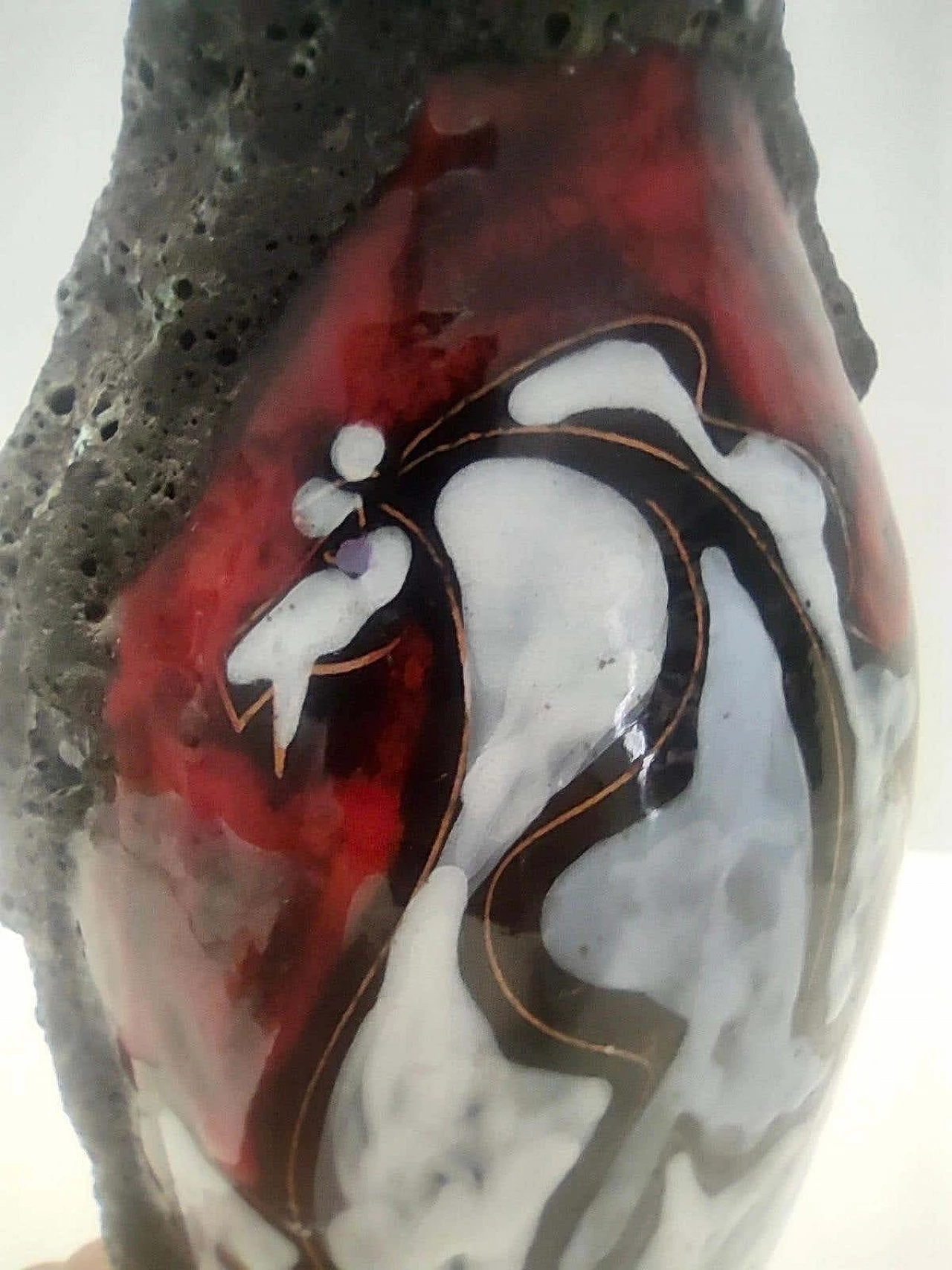 Vaso in terracotta lava di Giulianelli per Ceramiche San Marino, anni '50 8