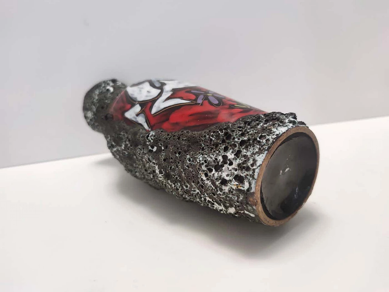 Vaso in terracotta lava di Giulianelli per Ceramiche San Marino, anni '50 12