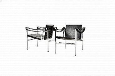 Pair of LC1 armchairs by Le Corbusier for Cassina, 1970s