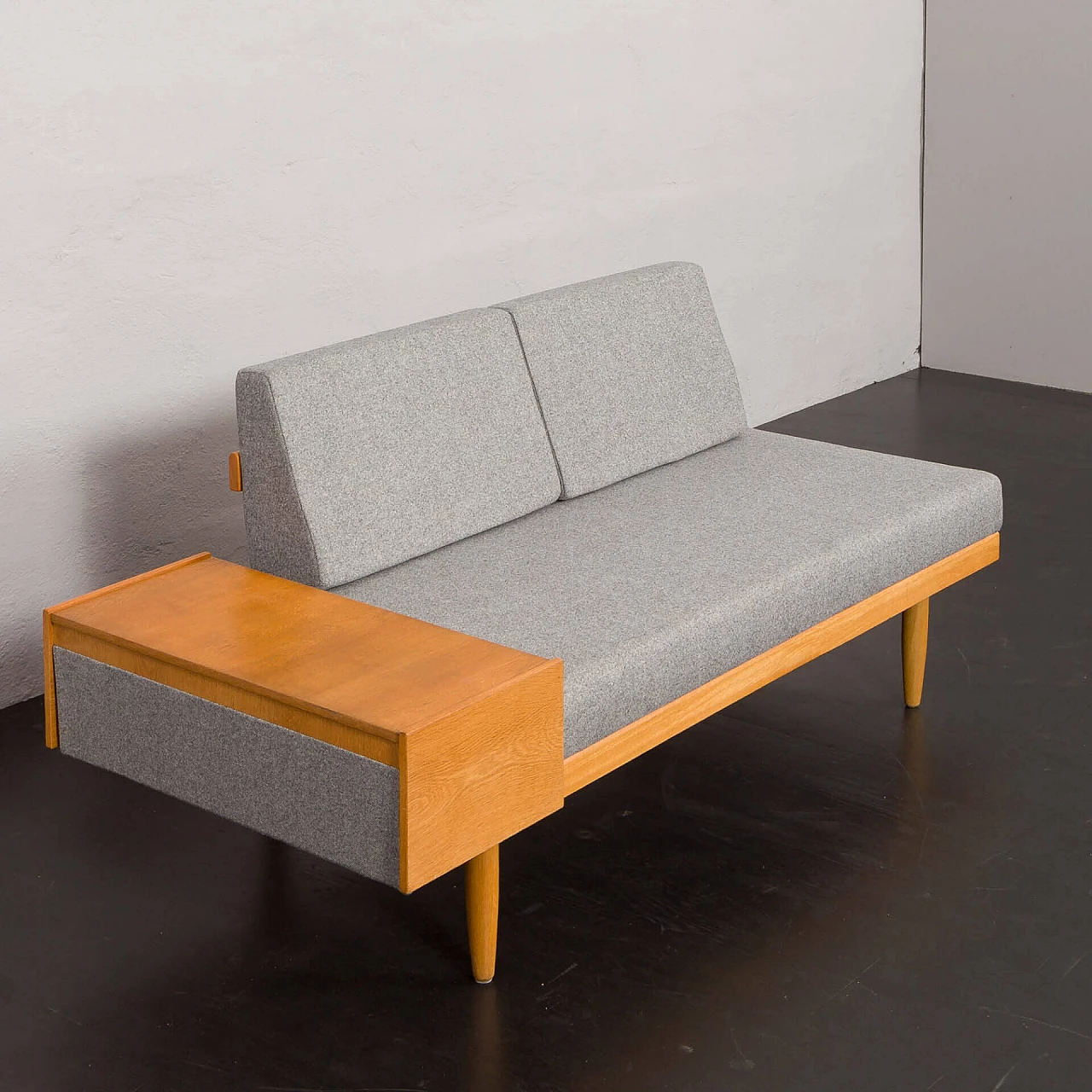 Svane oak and wool daybed by Igmar Relling for Ekornes, 1970s 4