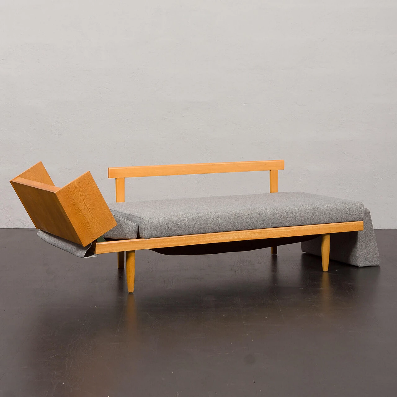 Svane oak and wool daybed by Igmar Relling for Ekornes, 1970s 6