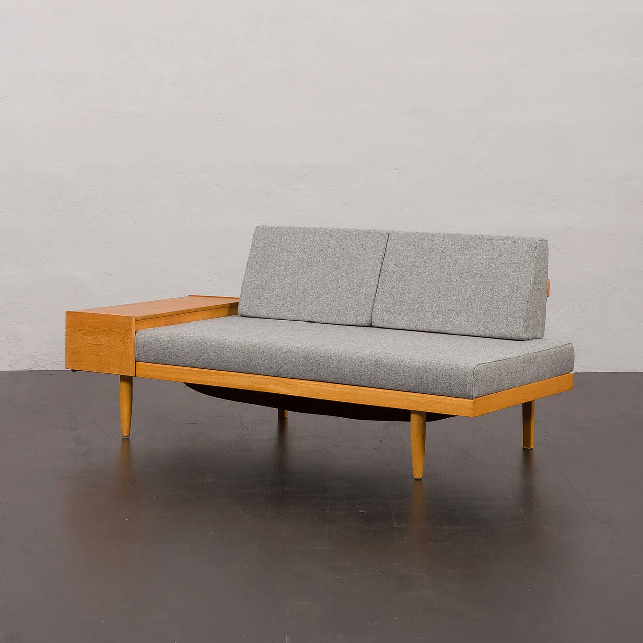 Svane oak and wool daybed by Igmar Relling for Ekornes, 1970s 8