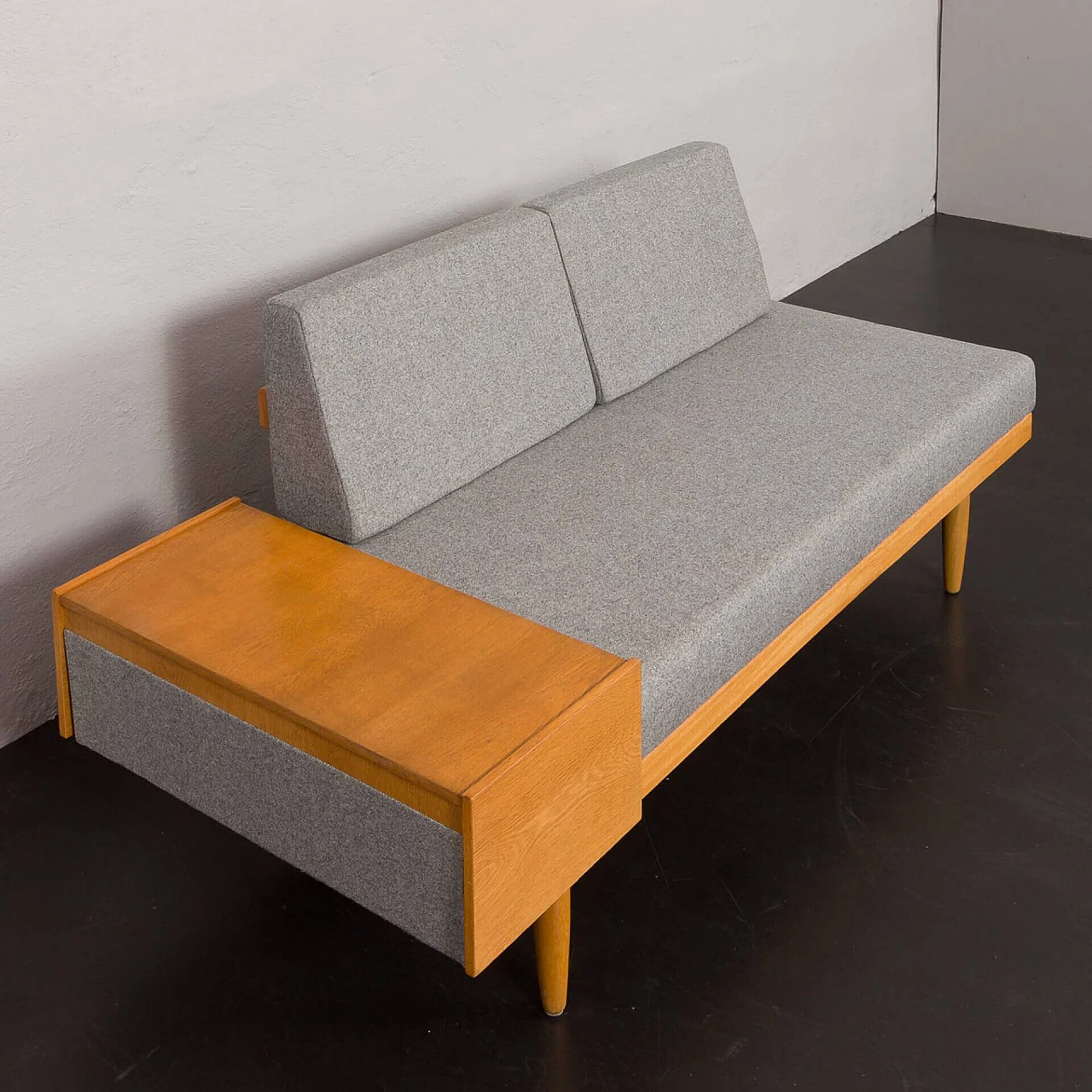 Svane oak and wool daybed by Igmar Relling for Ekornes, 1970s 18