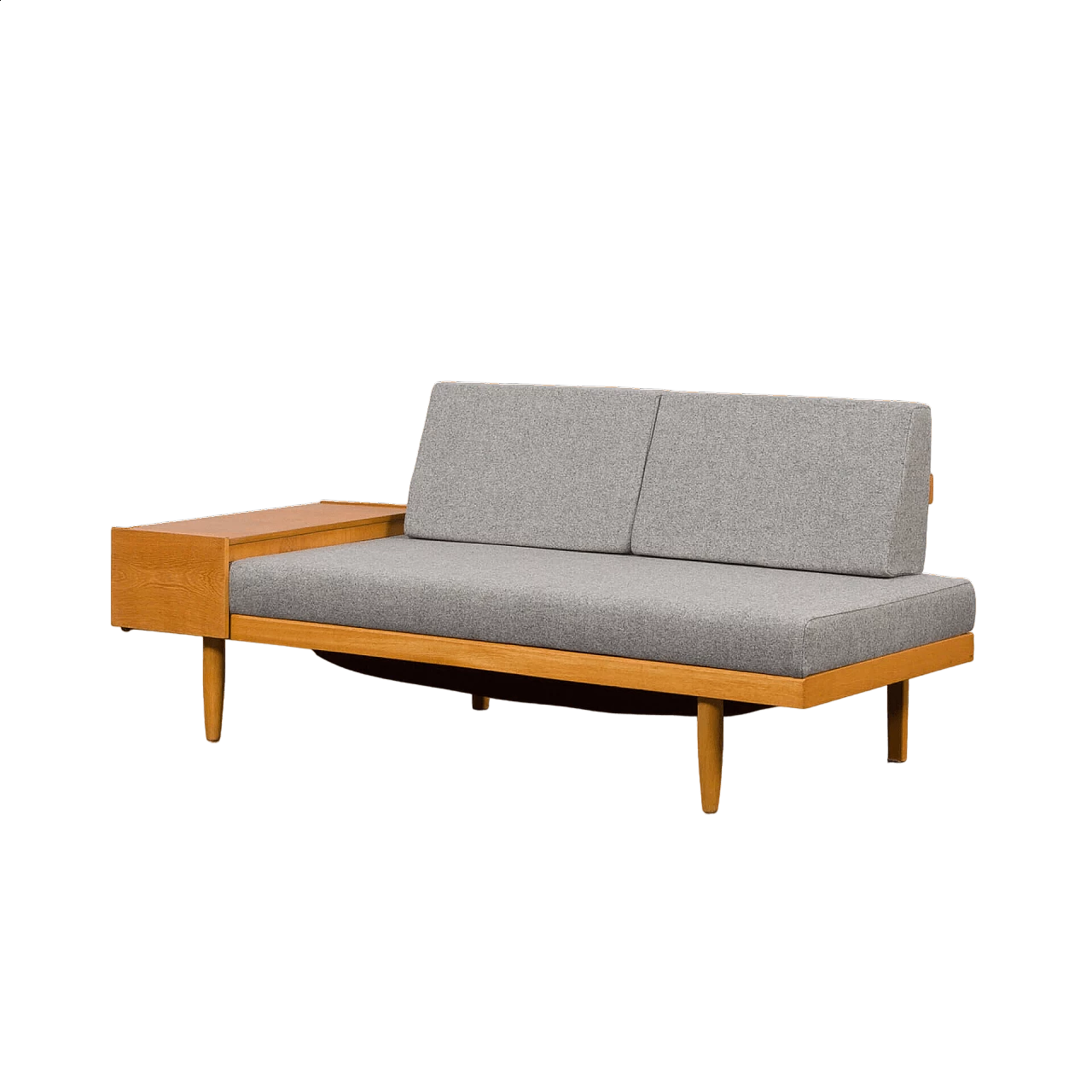 Svane oak and wool daybed by Igmar Relling for Ekornes, 1970s 21