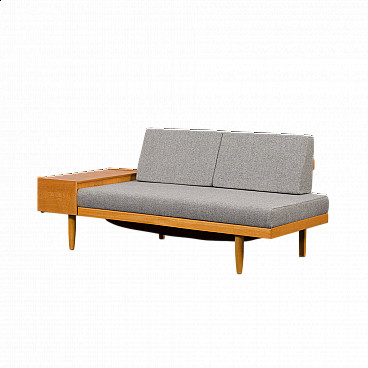 Svane oak and wool daybed by Igmar Relling for Ekornes, 1970s