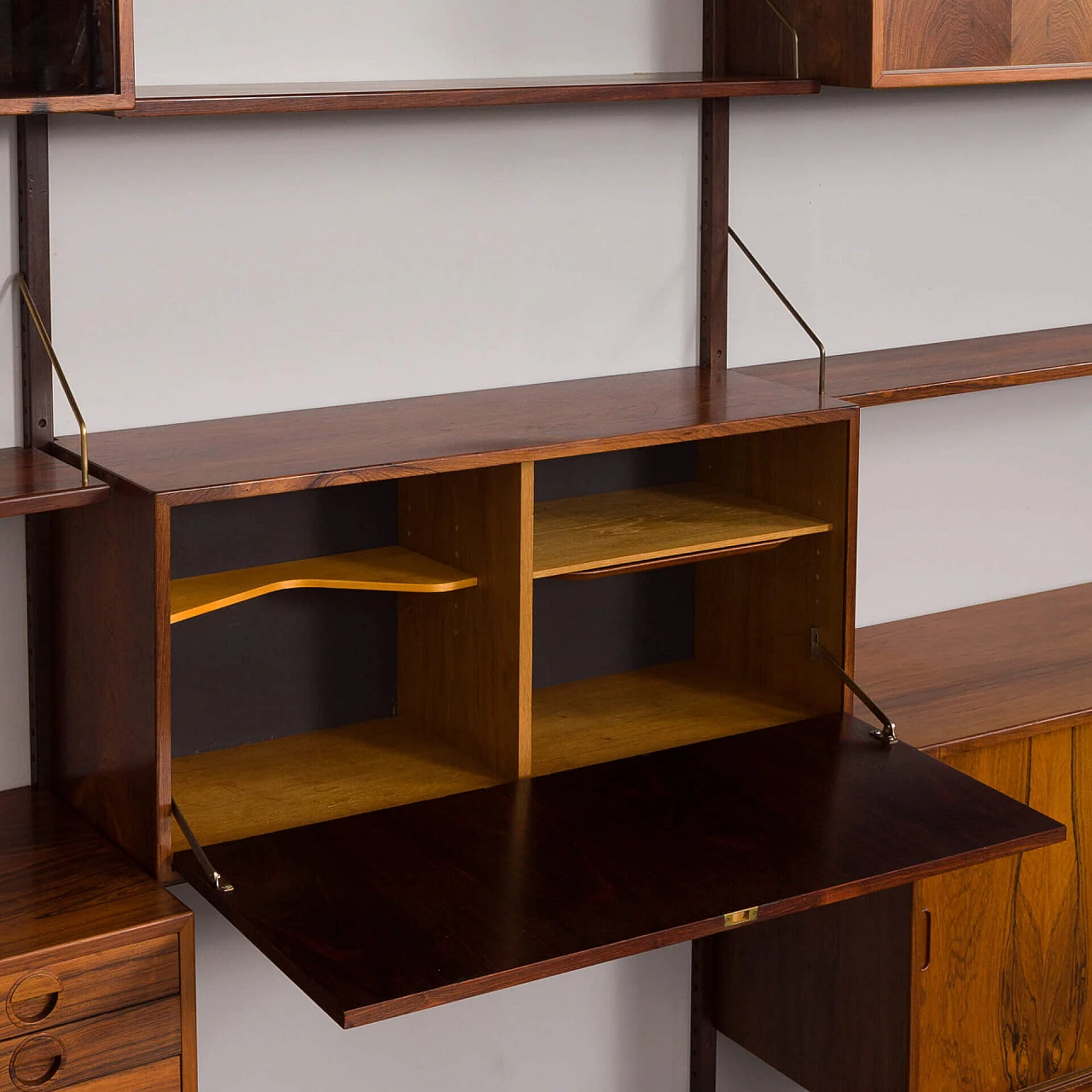 Modular rosewood bookcase with five cabinets by Thygesen and Sorensen for Hansen & Guldborg, 1960s 9