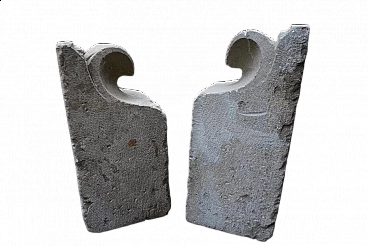 Pair of Tuscan stone modillions