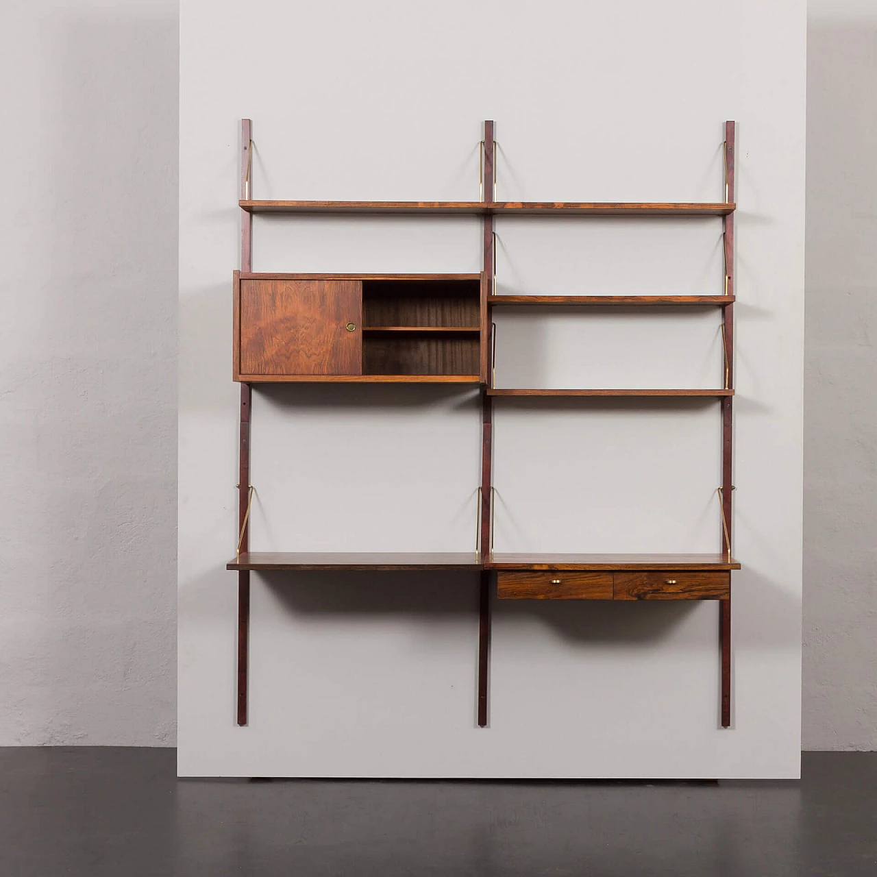 Rosewood bookcase with desk by Preben Sorensen for PS System, 1960s 6