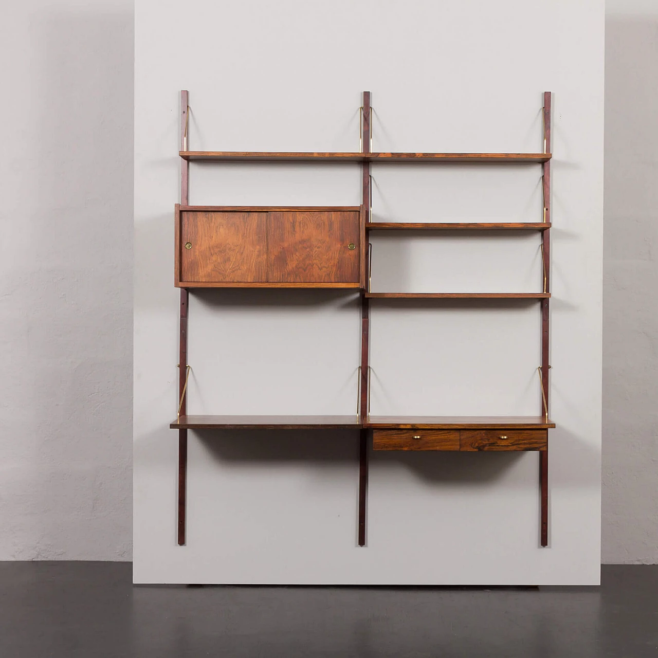 Rosewood bookcase with desk by Preben Sorensen for PS System, 1960s 8