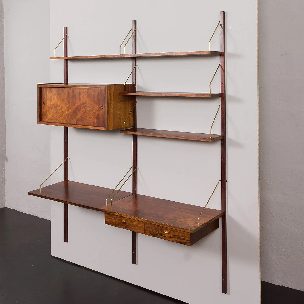 Rosewood bookcase with desk by Preben Sorensen for PS System, 1960s 9
