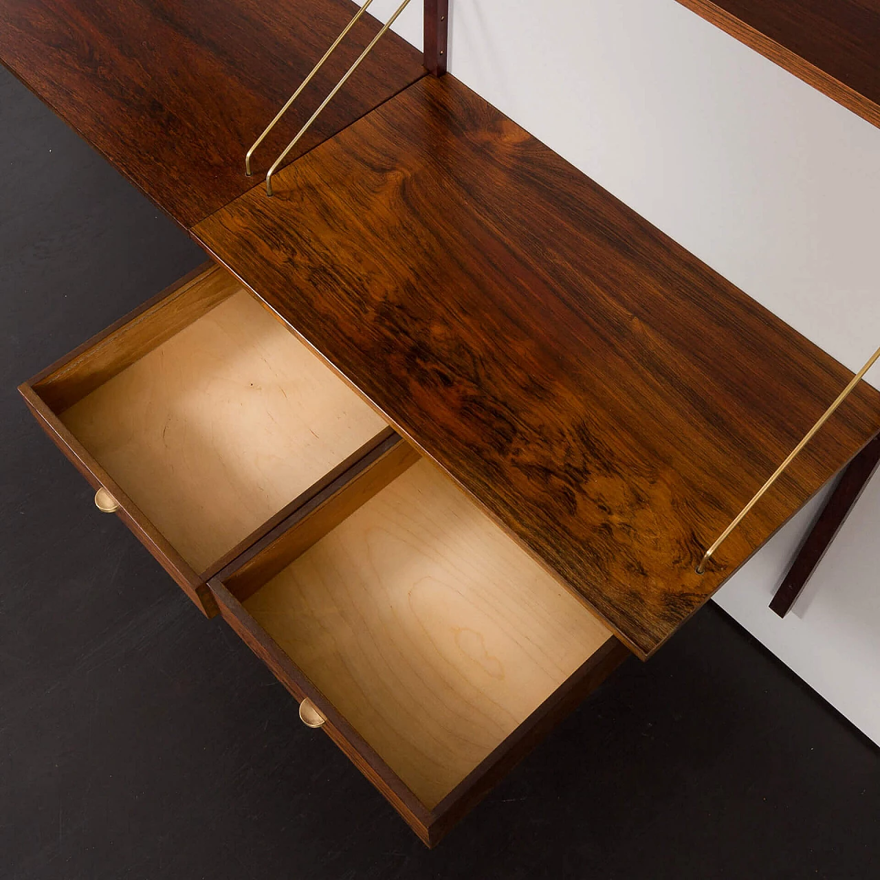 Rosewood bookcase with desk by Preben Sorensen for PS System, 1960s 10