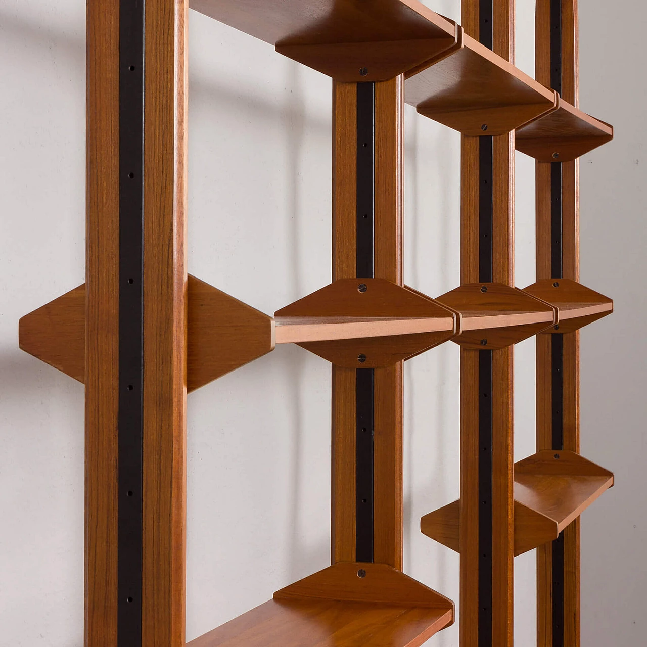 Floor-to-ceiling bookcase in the style of Franco Albini, 1960s 9
