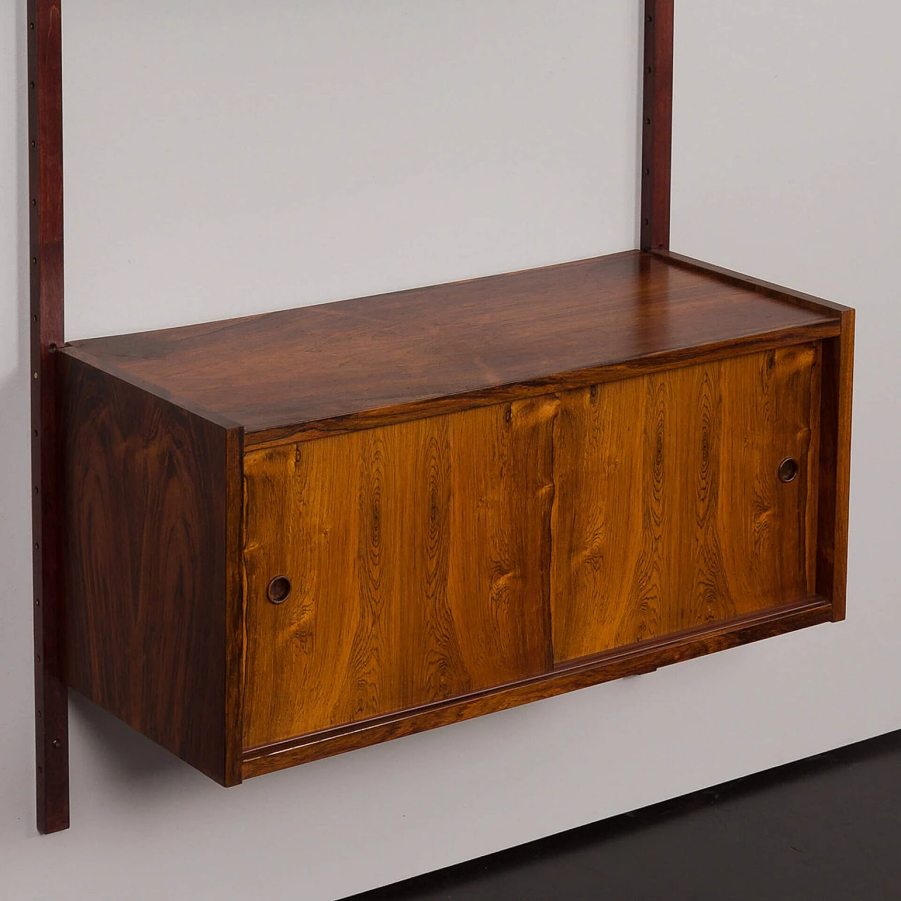 Libreria modulare in palissandro danese con mobile ad ante scorrevoli di Preben Sorensen per PS System, anni '60 11