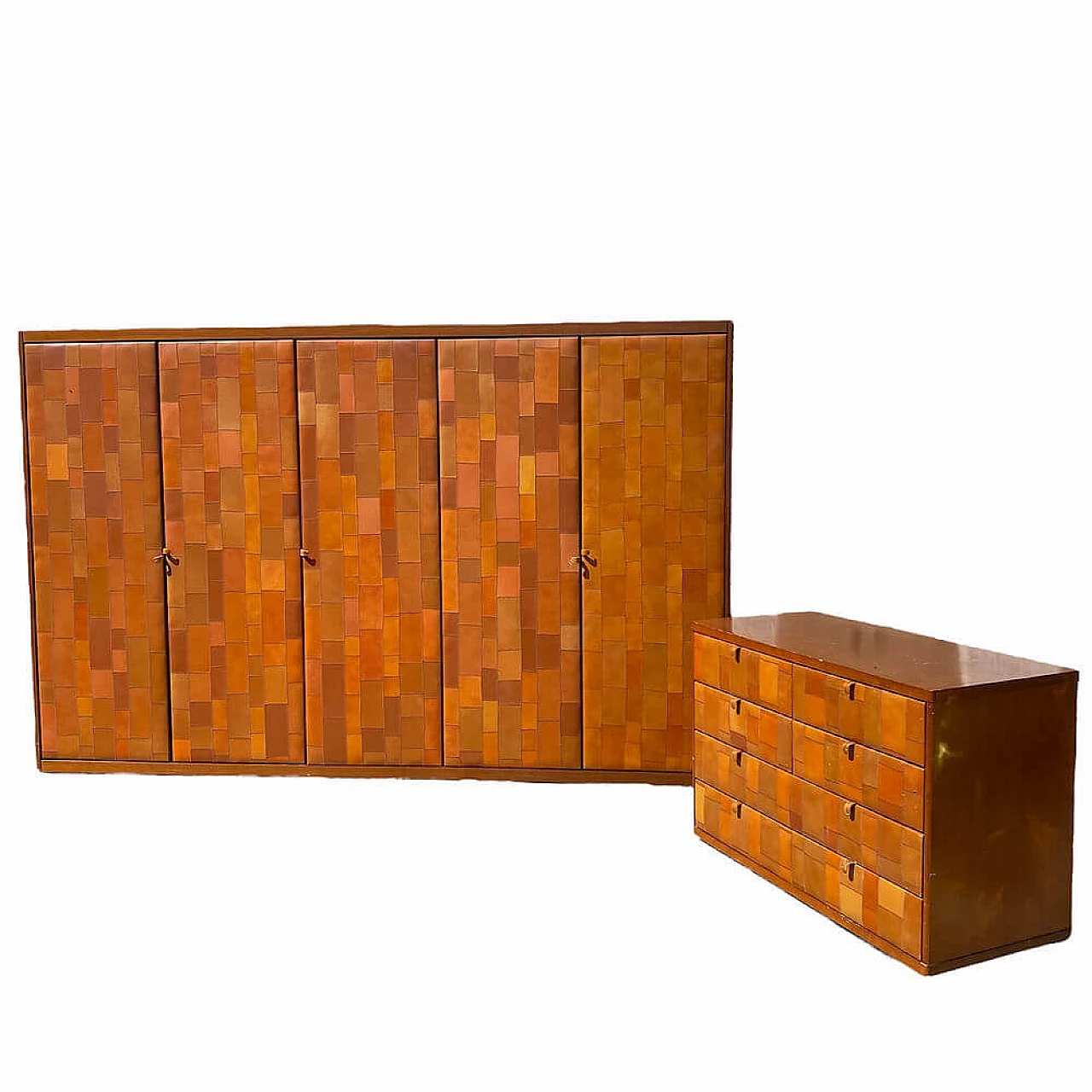 Sheepskin chest of drawers by Tito Agnoli for Caleido, 1970s 5