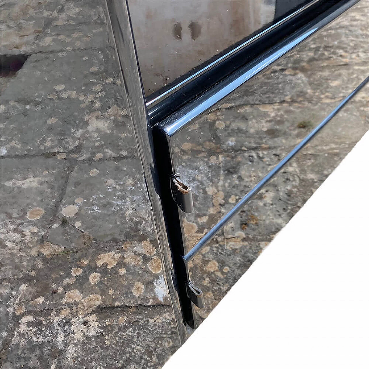 Credenza Mou in legno laccato con maniglie in pelle di Afra e Tobia Scarpa per Molteni, anni '70 8