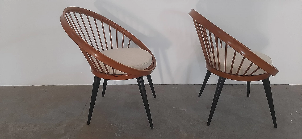 Coppia di poltrone Circle Chair di Ekstrom per Ese Mobler AB, anni '50 3