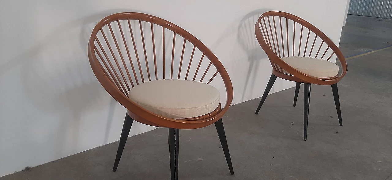 Coppia di poltrone Circle Chair di Ekstrom per Ese Mobler AB, anni '50 5