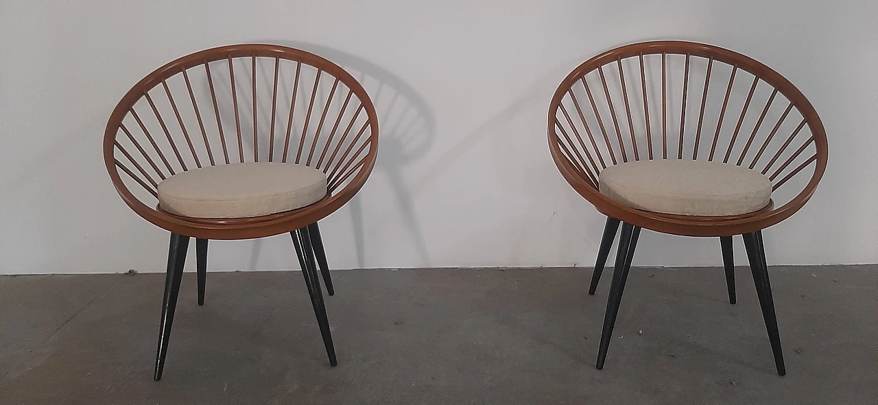 Coppia di poltrone Circle Chair di Ekstrom per Ese Mobler AB, anni '50 6