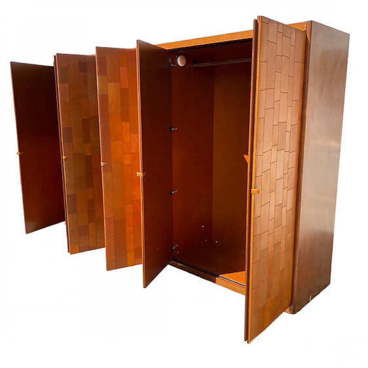 Armadio in pelle Pecari di Tito Agnoli per CaleidoPoltrona Frau, anni '70 1