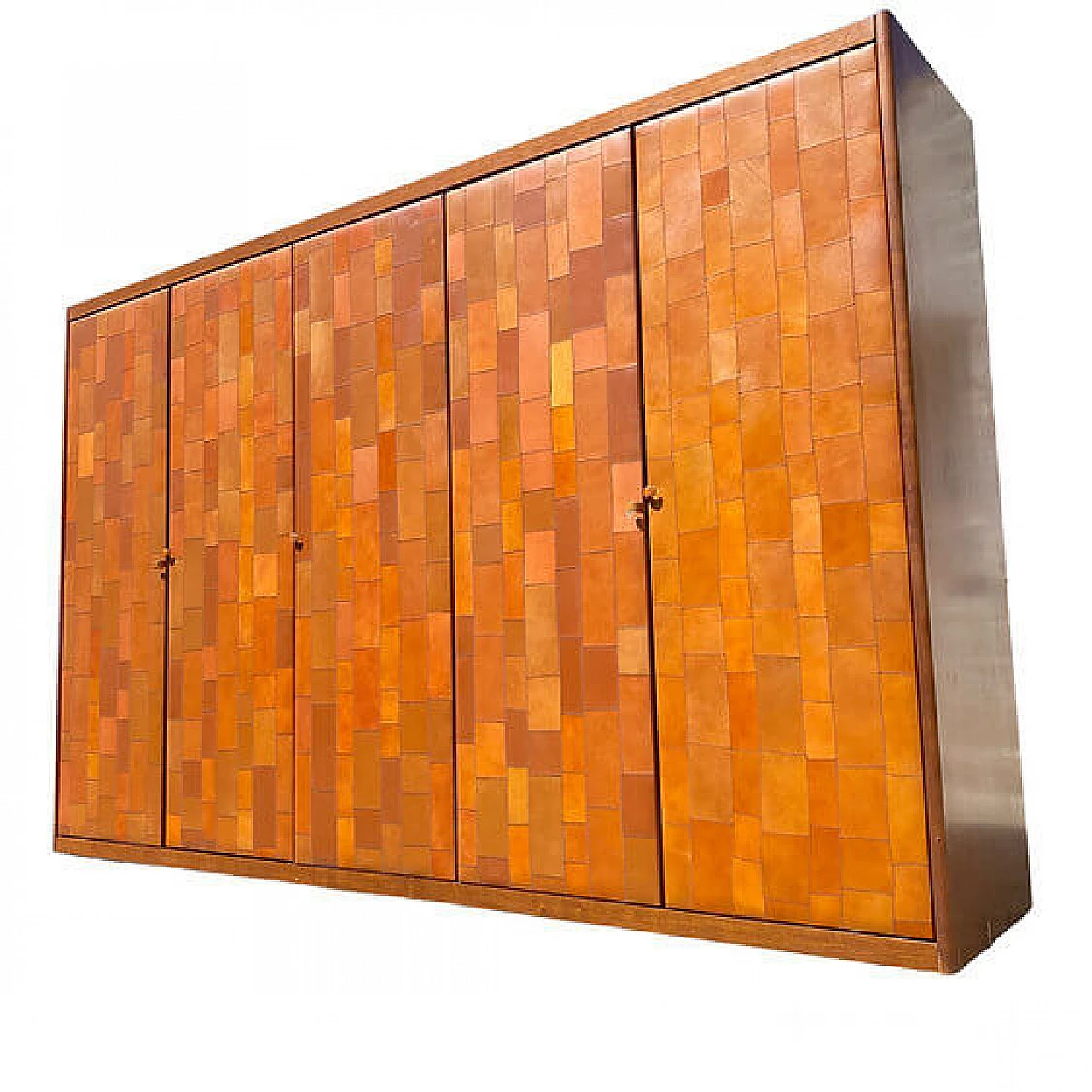 Armadio in pelle Pecari di Tito Agnoli per CaleidoPoltrona Frau, anni '70 6