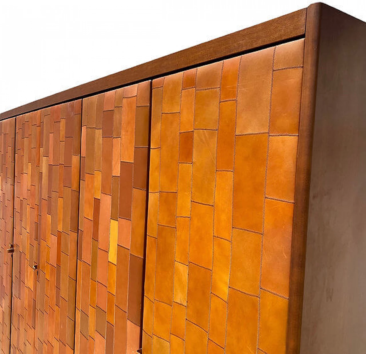 Armadio in pelle Pecari di Tito Agnoli per CaleidoPoltrona Frau, anni '70 8