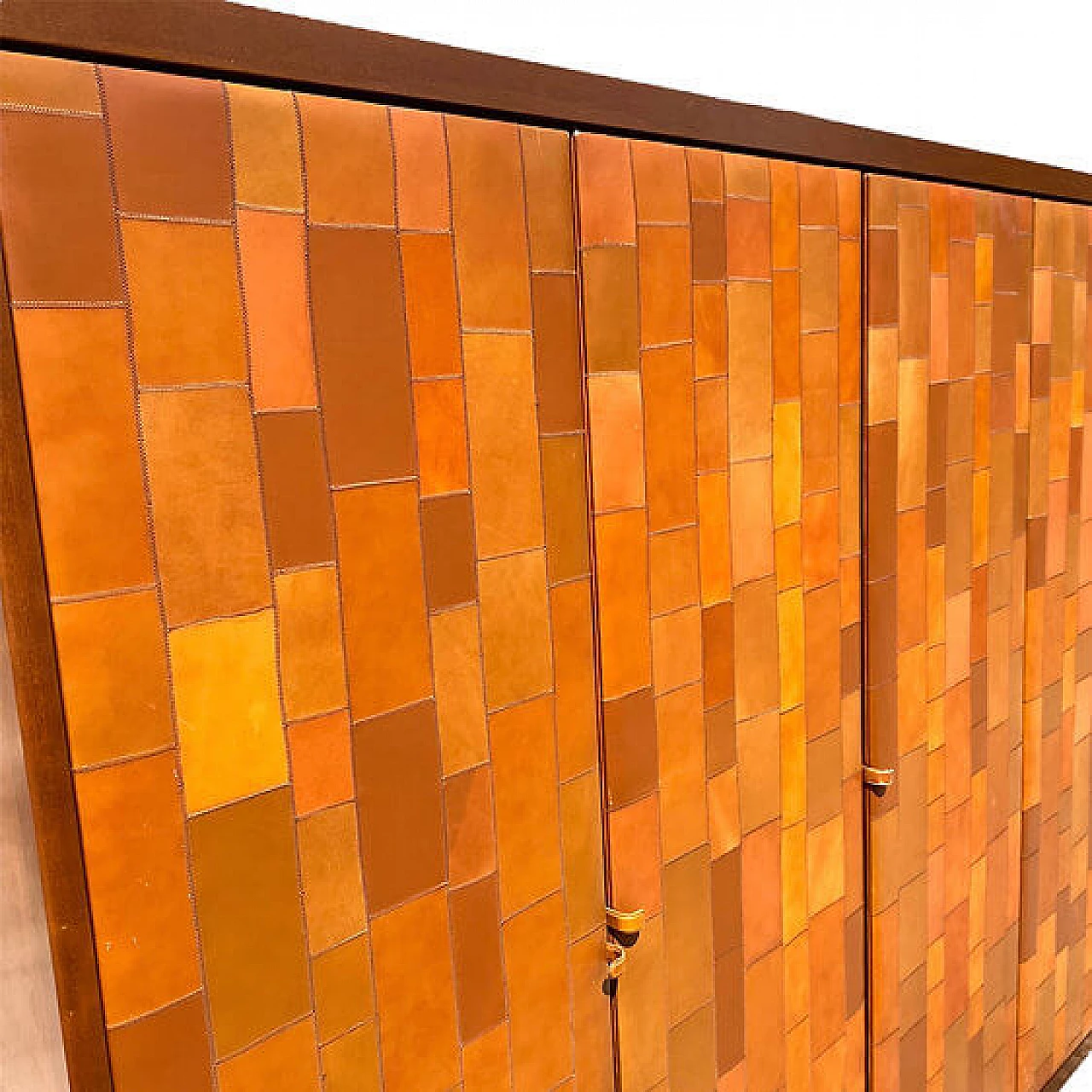 Armadio in pelle Pecari di Tito Agnoli per CaleidoPoltrona Frau, anni '70 10
