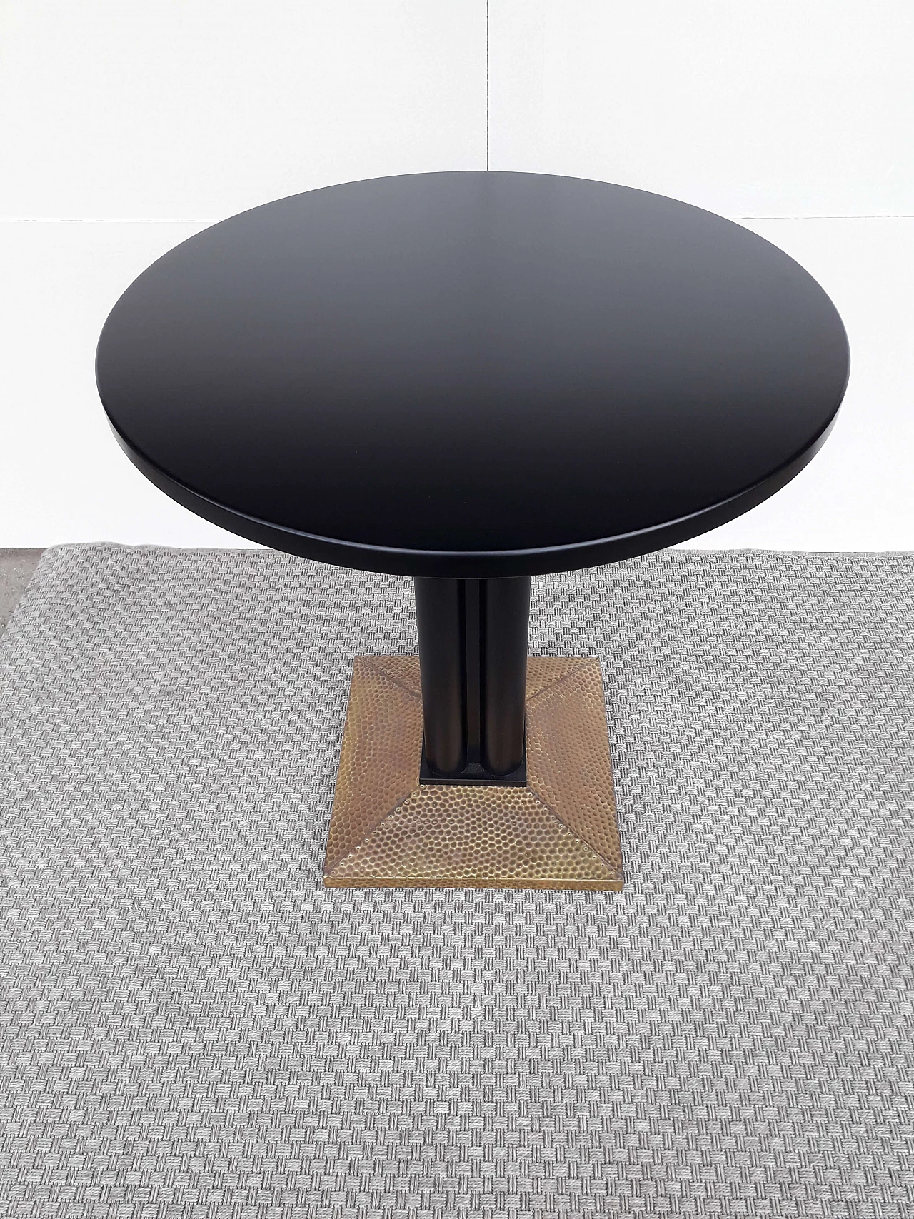 Wood and brass coffee table in the style of Josef Hoffmann for Thonet 2
