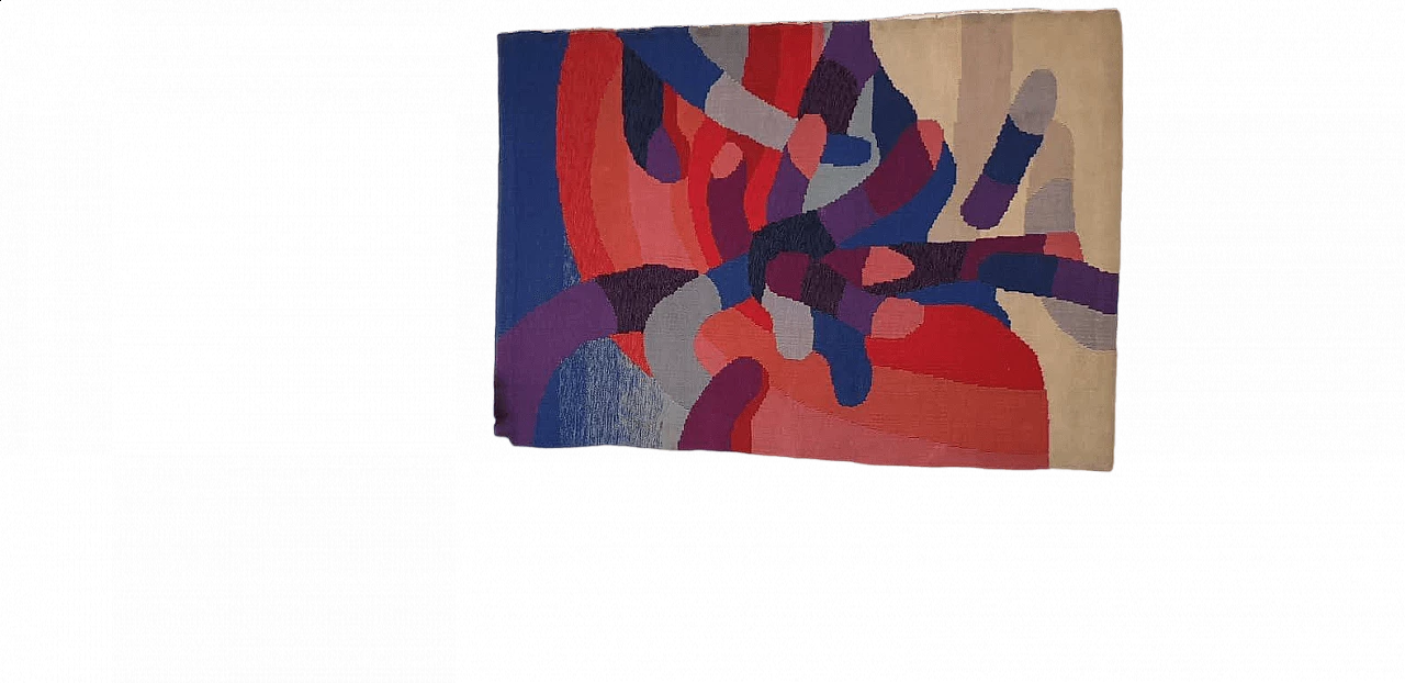 Arazzo polacco in lana di Zanasin, anni '70 1241510