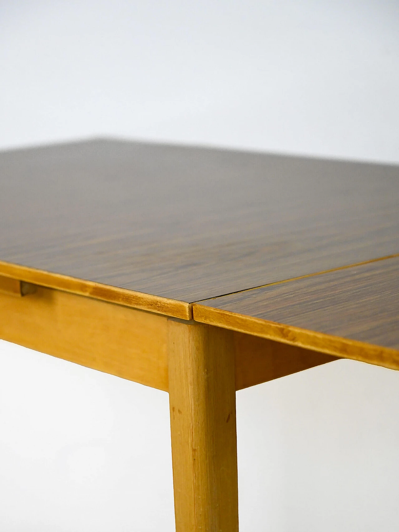 Scandinavian light wood extendable table with formica top, 1960s 9