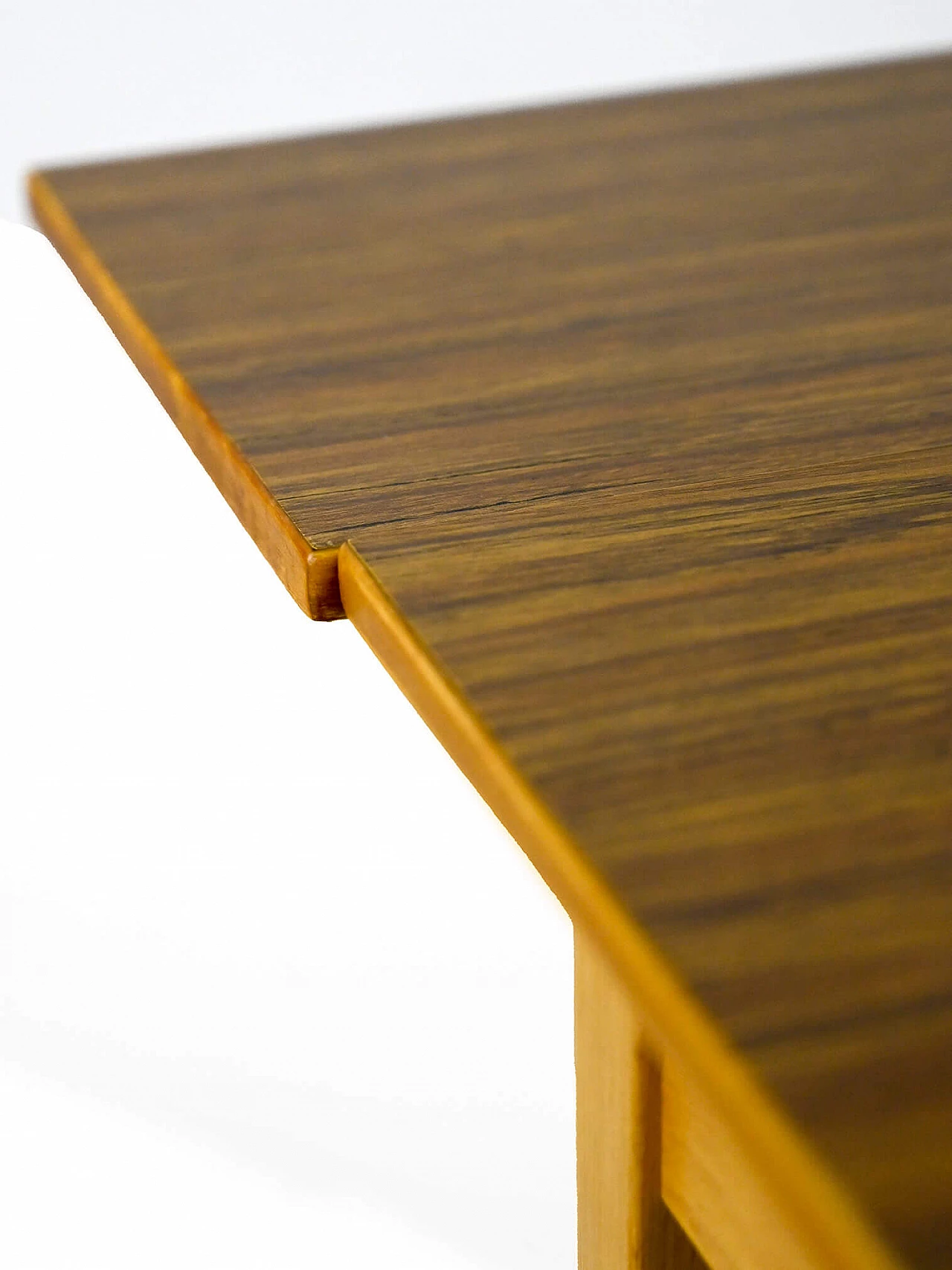Scandinavian light wood extendable table with formica top, 1960s 10