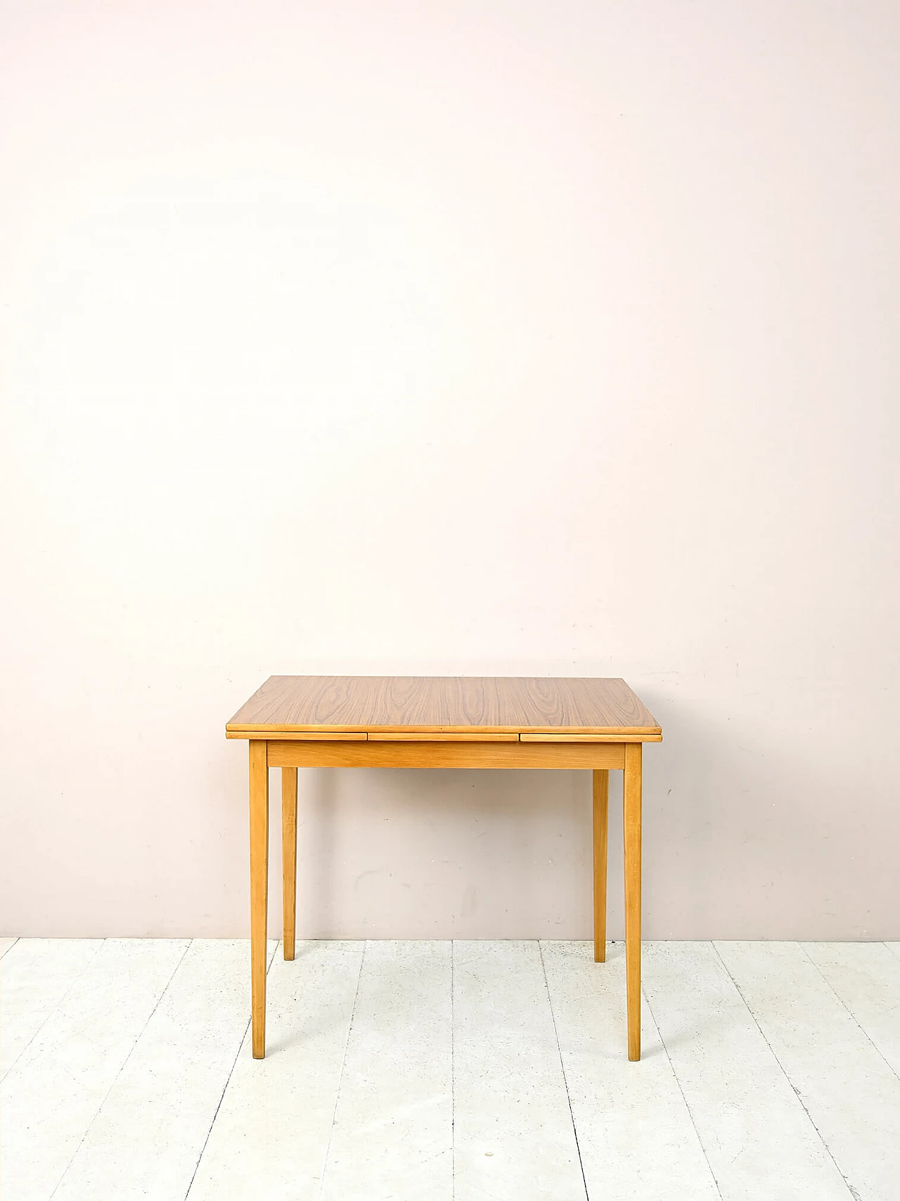 Tavolo allungabile in betulla con piano in formica, anni '60 2