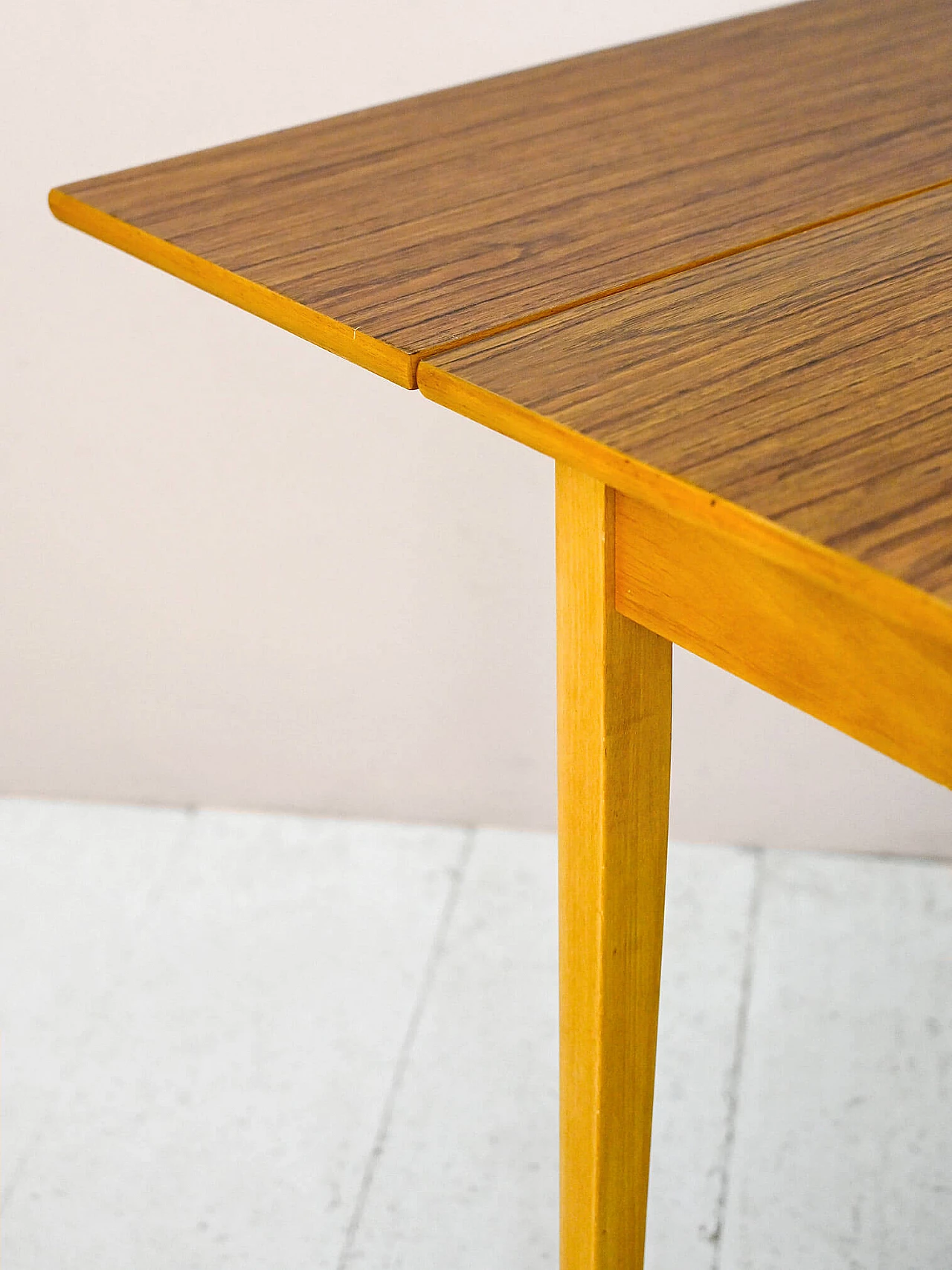 Birch extendable table with formica top, 1960s 8