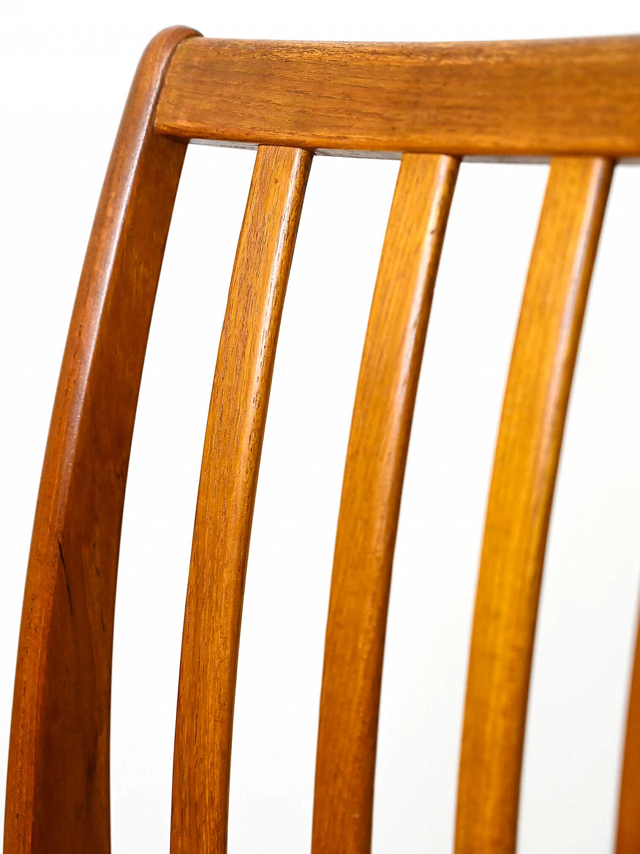 4 Sedie scandinave in teak con seduta imbottita, anni '60 9