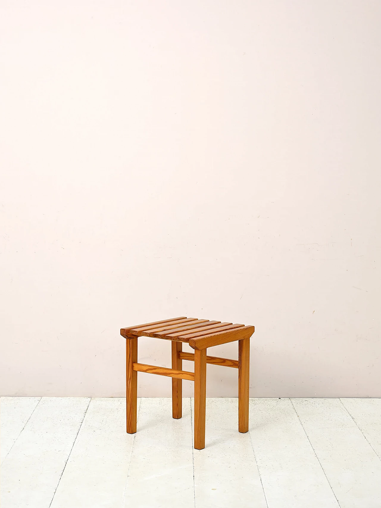 Scandinavian pine stool, 1960s 1