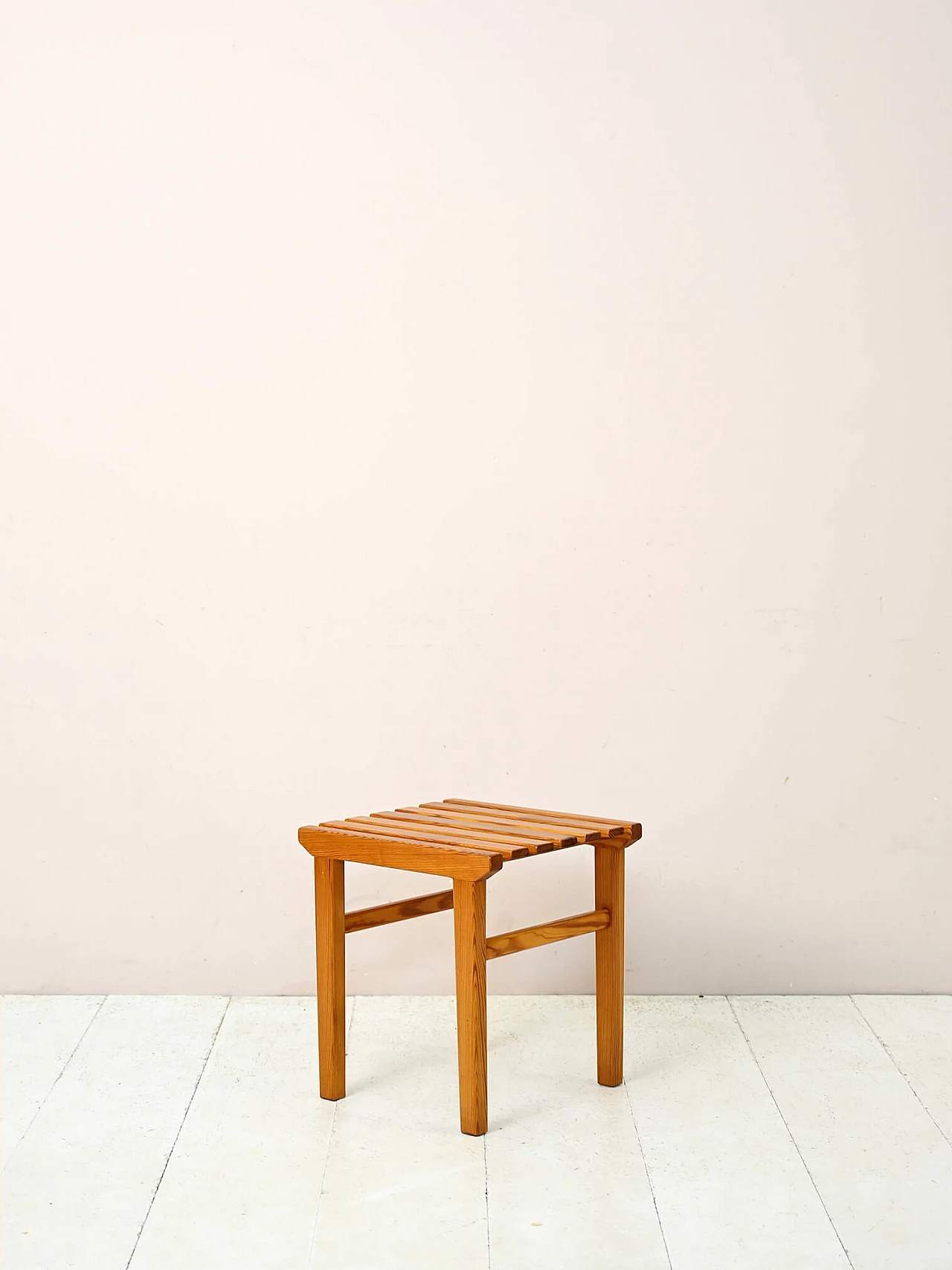 Scandinavian pine stool, 1960s 2