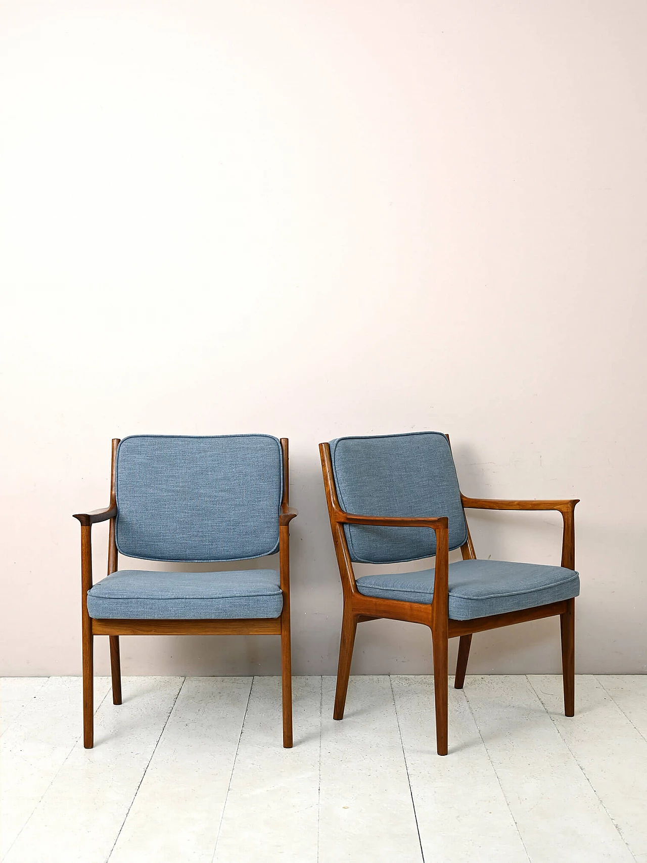 Pair of armchairs by Karl-Erik Ekselius for JOC Möbel AB Vetlanda, 1960s 2