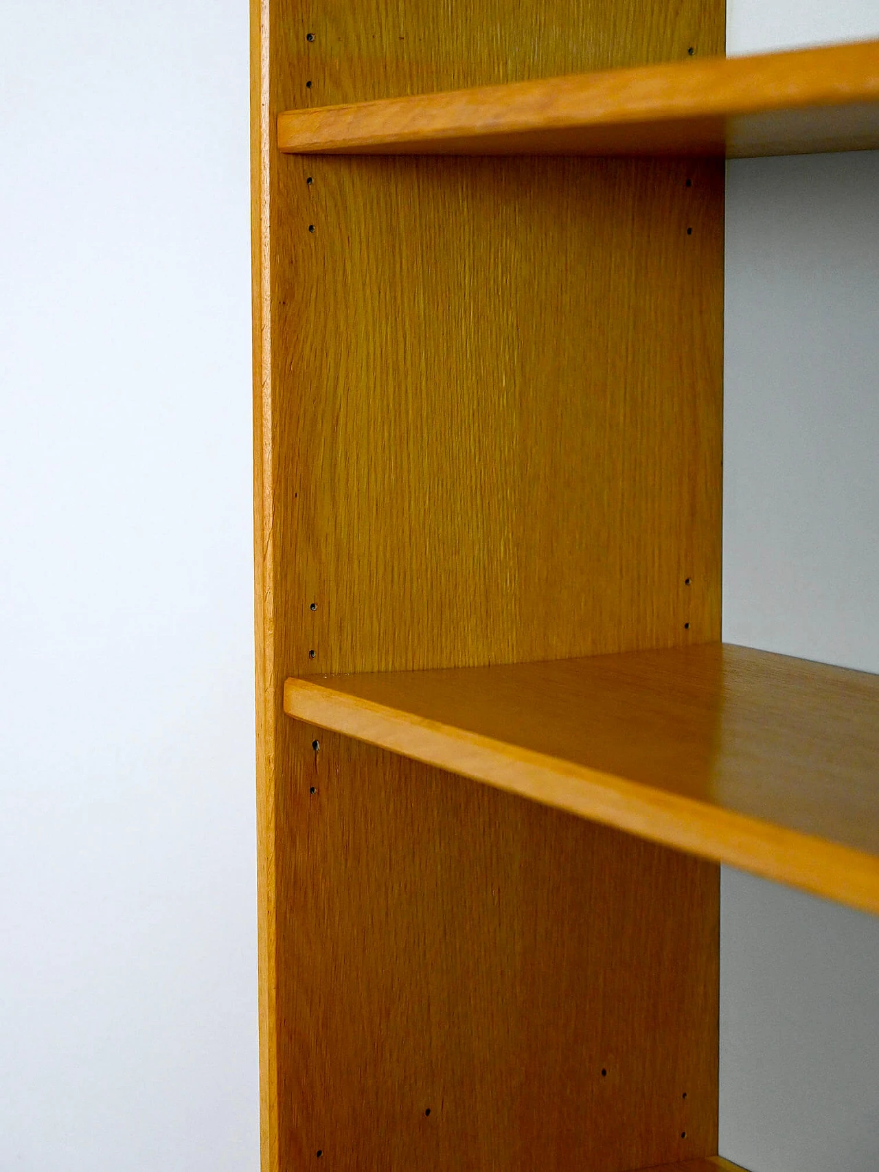 Scandinavian oak bookcase with five shelves, 1960s 5