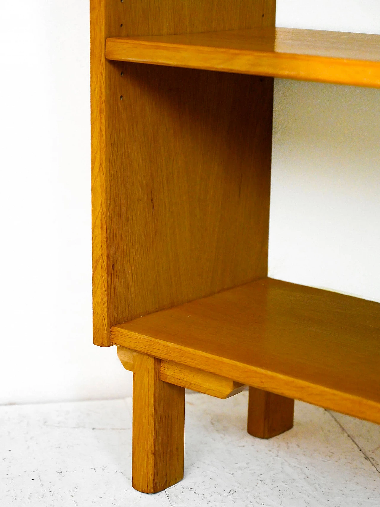 Scandinavian oak bookcase with five shelves, 1960s 6