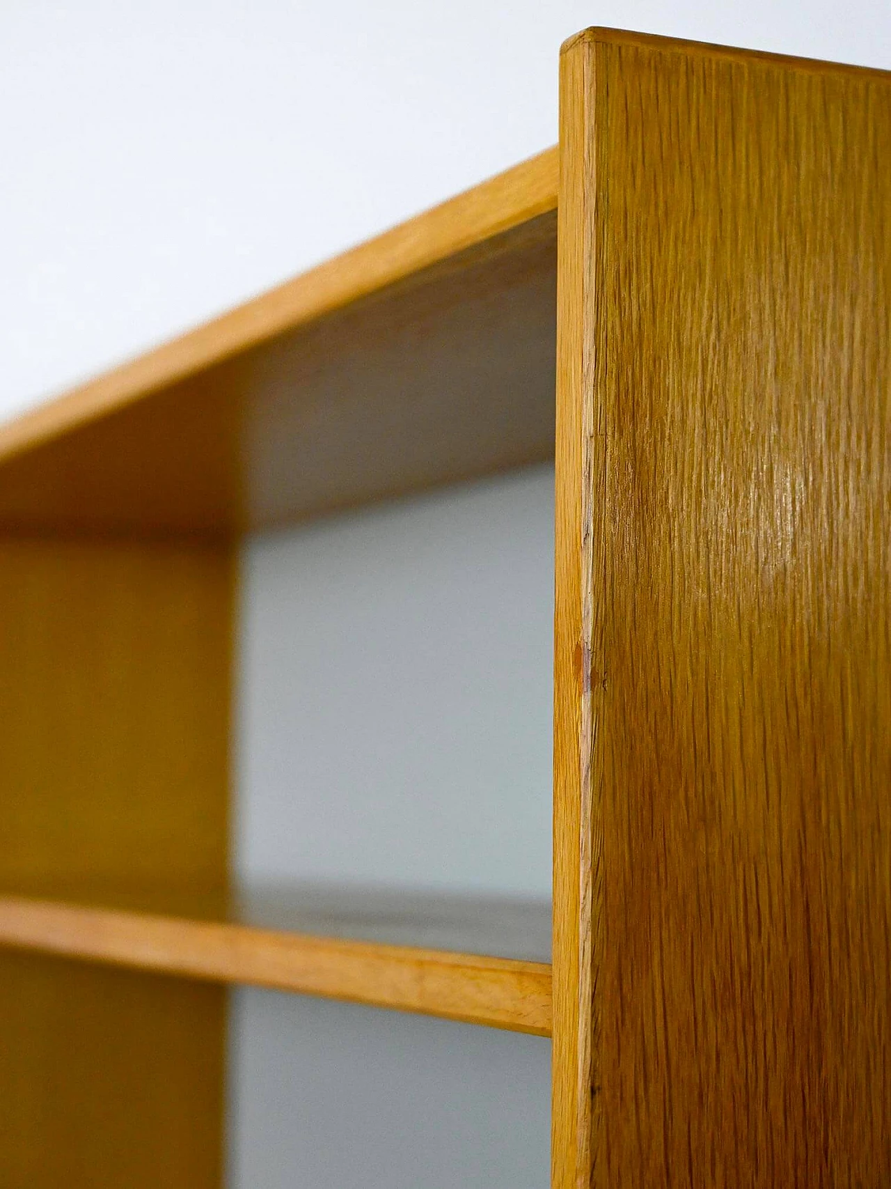 Scandinavian oak bookcase with five shelves, 1960s 7