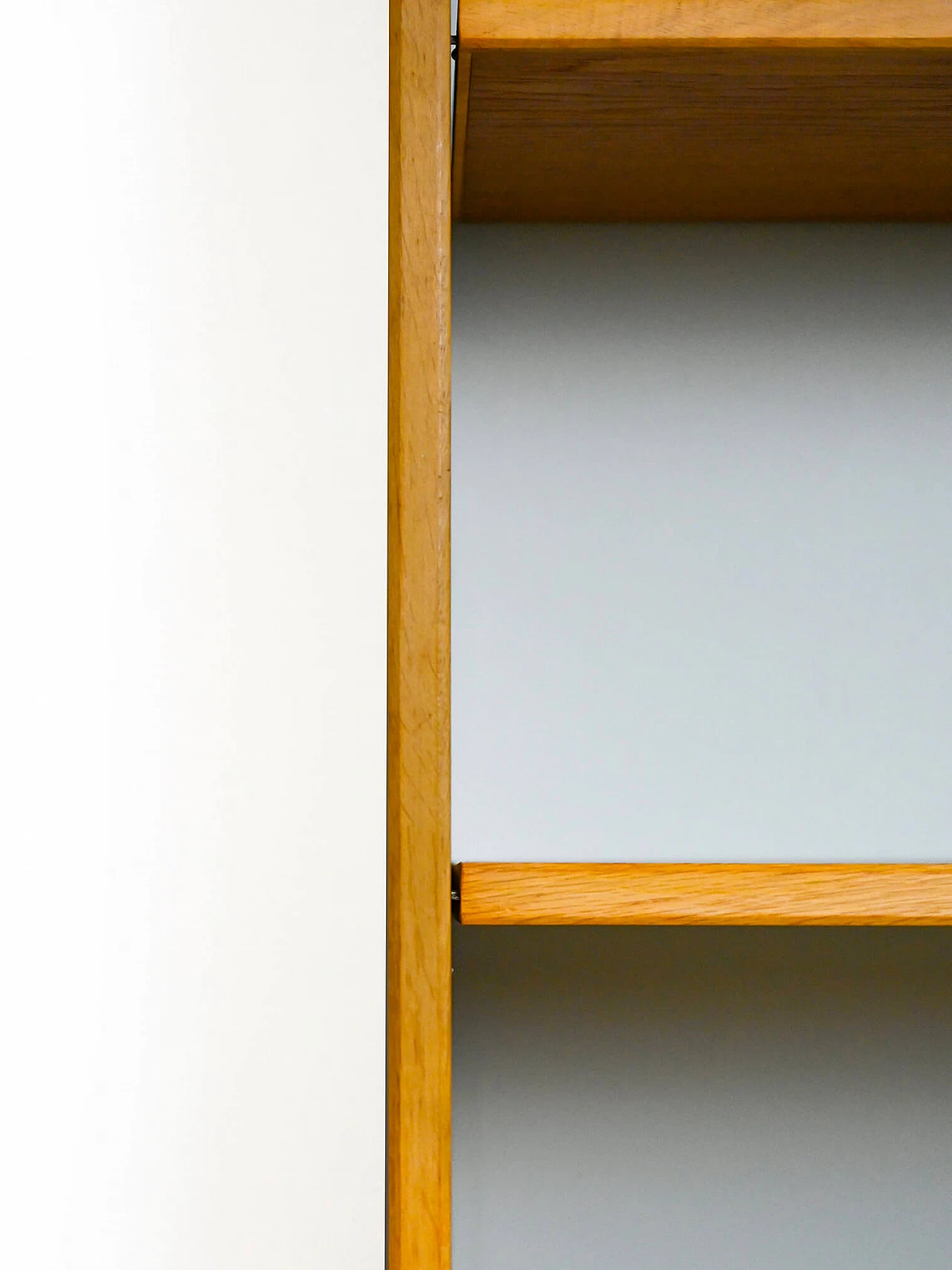 Scandinavian oak bookcase with five shelves, 1960s 8